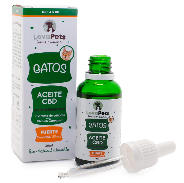 Aceite CBD para gatos fuerte 30ml LovaPets